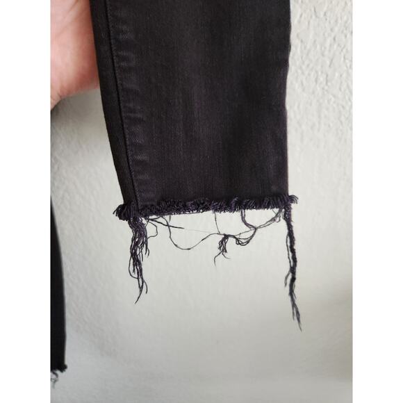 PacSun Power Super Stretch Black Distressed High Rise Ankle Jeggins 26 - Picture 3 of 7